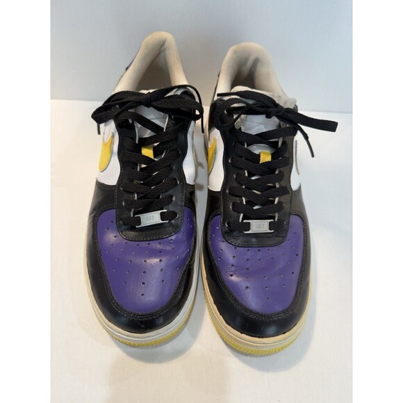 Nike Air Force Mens Custom Sneakers Men\'s Lakers Colors Purple Yellow Sz 9.5 main image 14